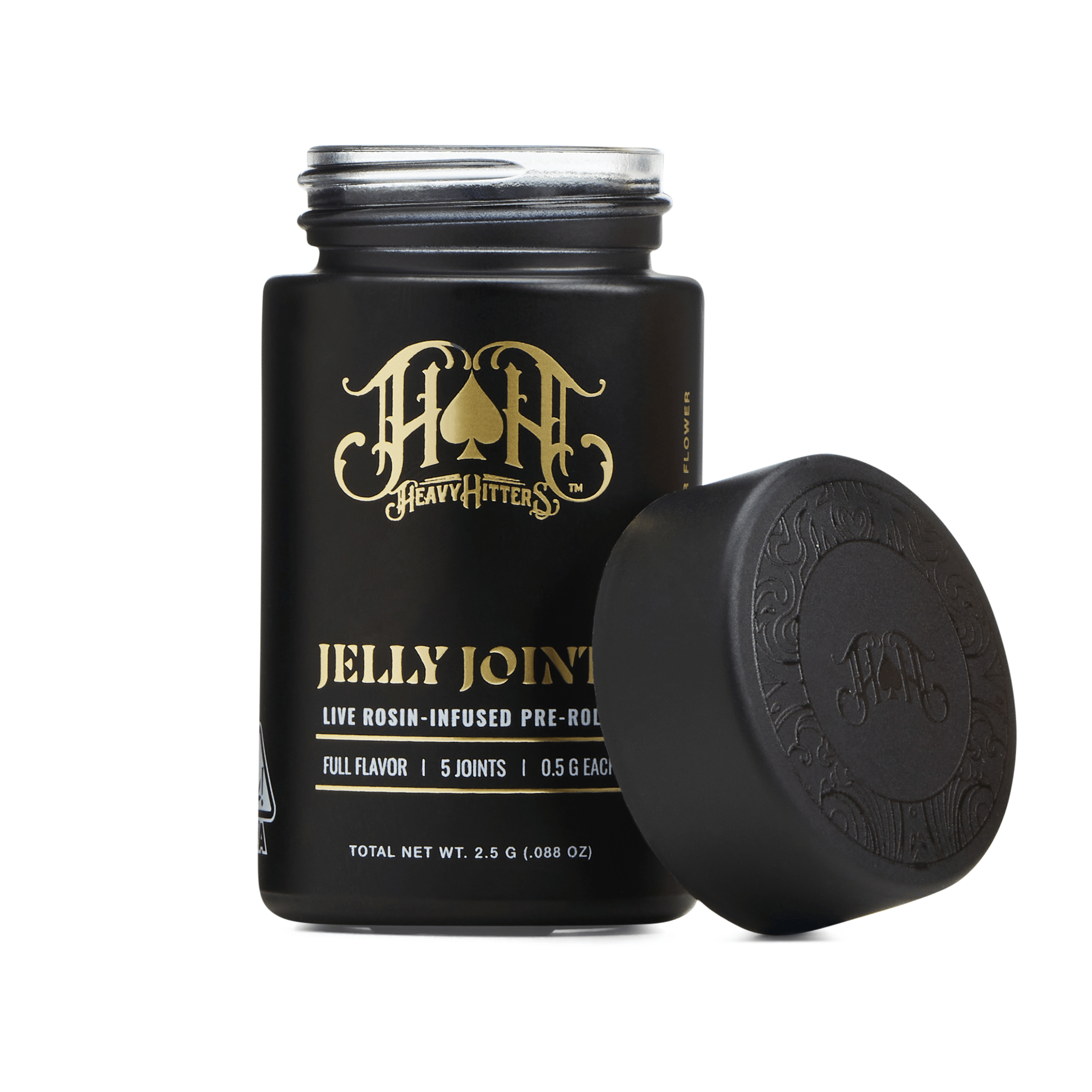 Blackberry Widow x Rainbow Punch | Hybrid - Jelly Rosin Infused 0.5g Preroll 5-Pack