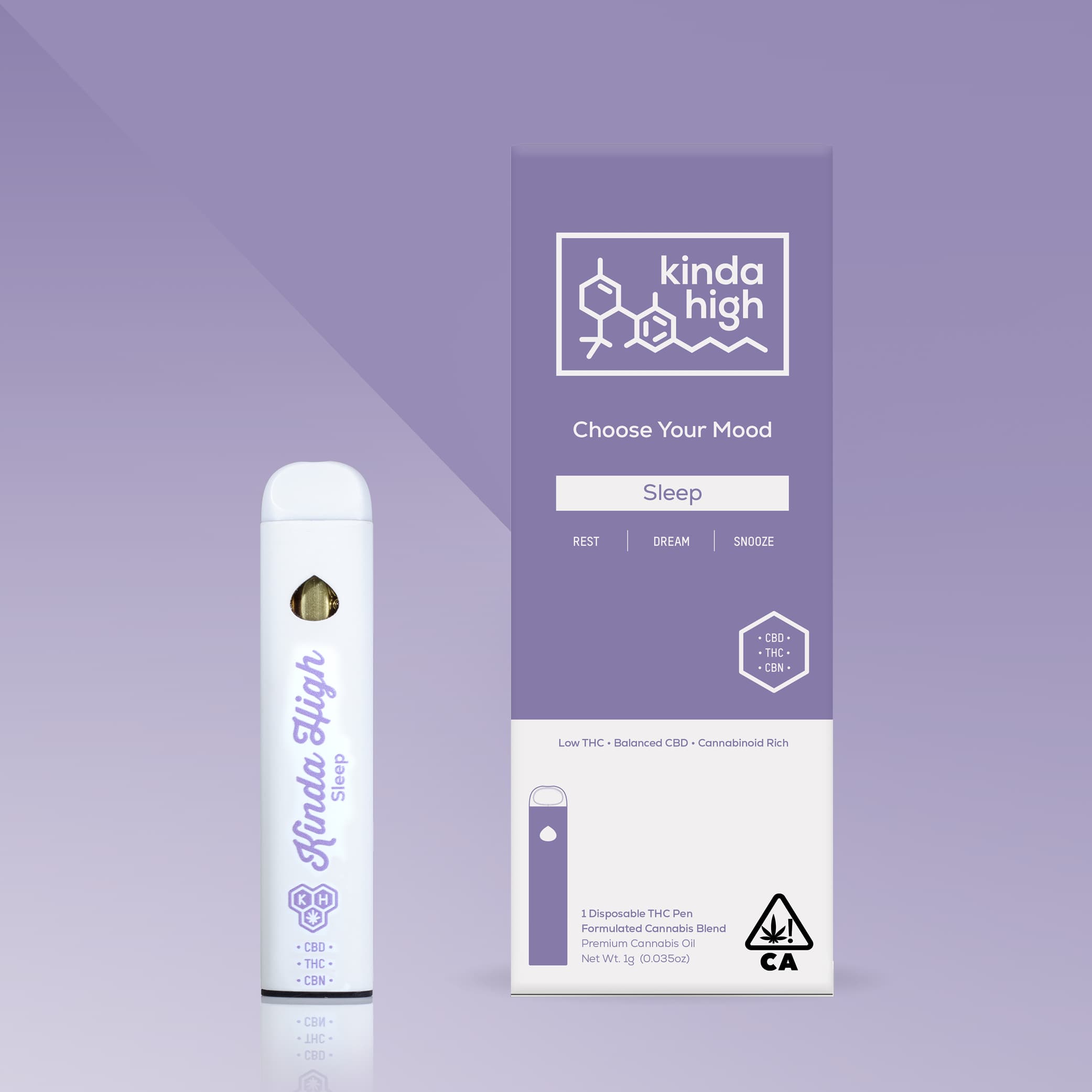 Kinda High™ - Sleep CBD/THC/CBN - Rechargeable Disposable