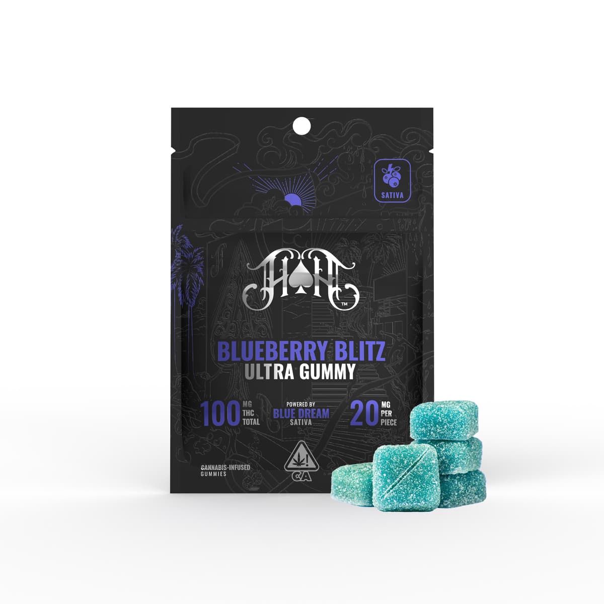 Blueberry Blitz - Sativa [5pk] (100mg)